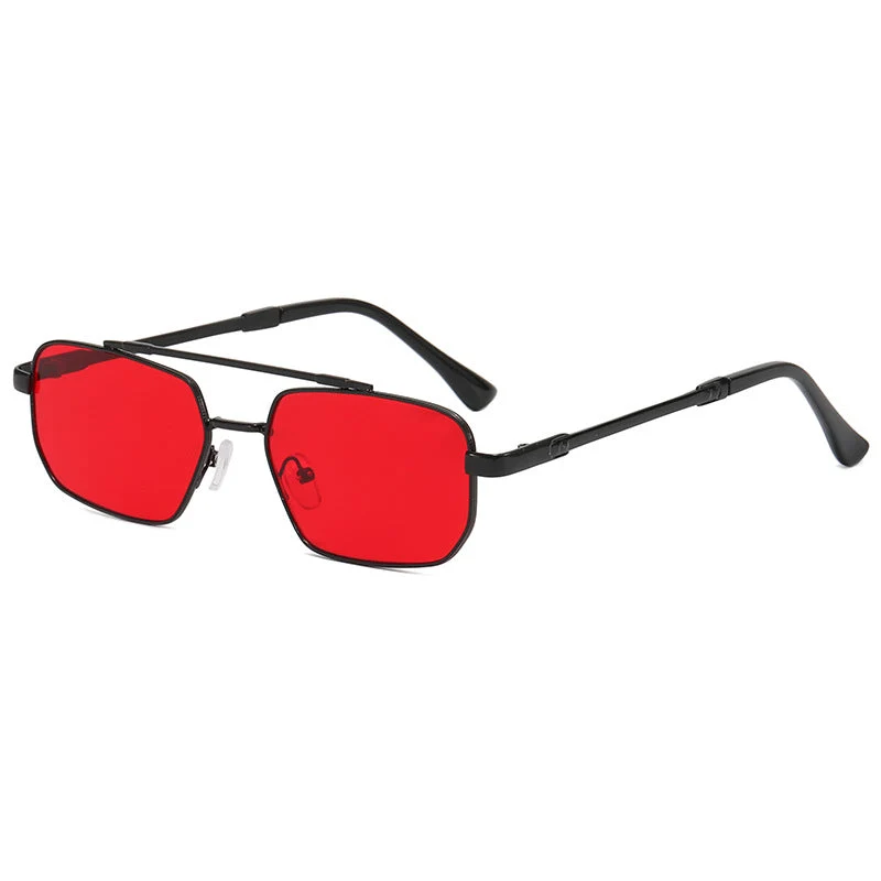 Dame moteriktig geometrisk brille med lett metallramme Luvikno