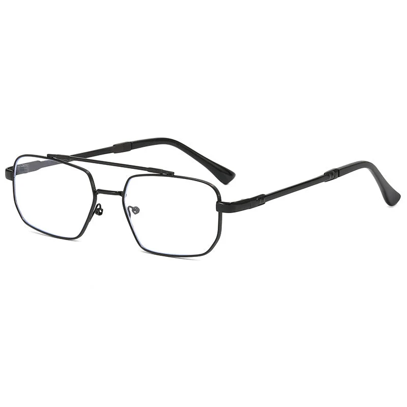 Dame moteriktig geometrisk brille med lett metallramme Luvikno