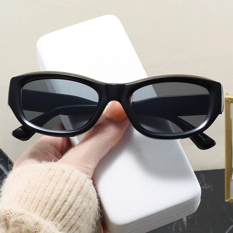 Dame moteriktig Cat-Eye solbrille med fleksibel ramme og UV-beskyttelse Luvikno