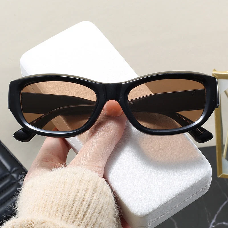 Dame moteriktig Cat-Eye solbrille med fleksibel ramme og UV-beskyttelse Luvikno