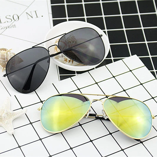 Damer moderne pilot-solbrille med fargegradient linse-design Luvikno