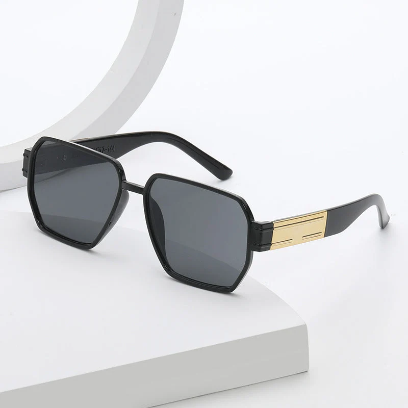 Dame moderne Oversized-solbriller med asymmetrisk ramme Luvikno
