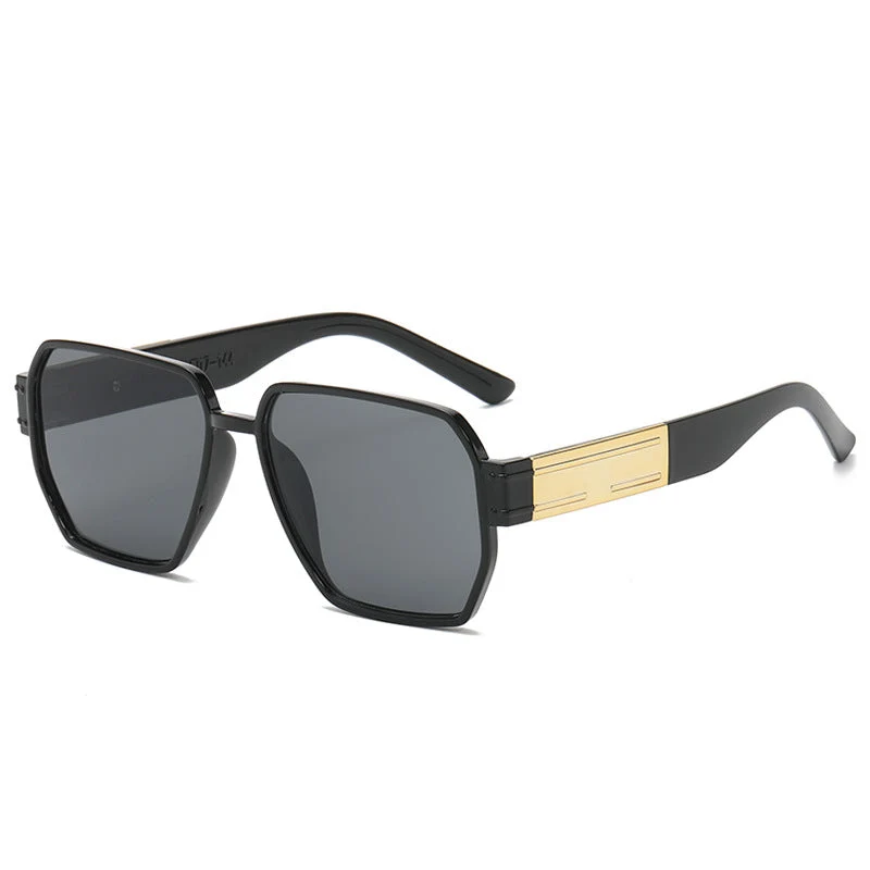 Dame moderne Oversized-solbriller med asymmetrisk ramme Luvikno