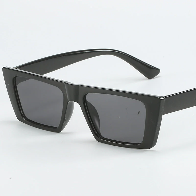 Dame geometrisk solbrille med trendy, firkantet ramme Luvikno