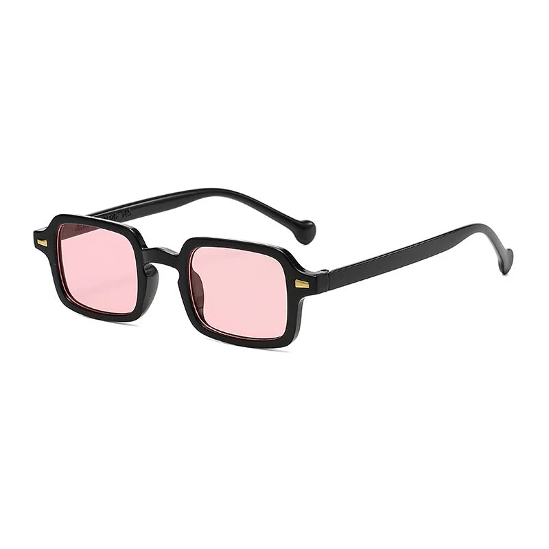 Dame geometrisk solbrille med trendy dyreprint Luvikno