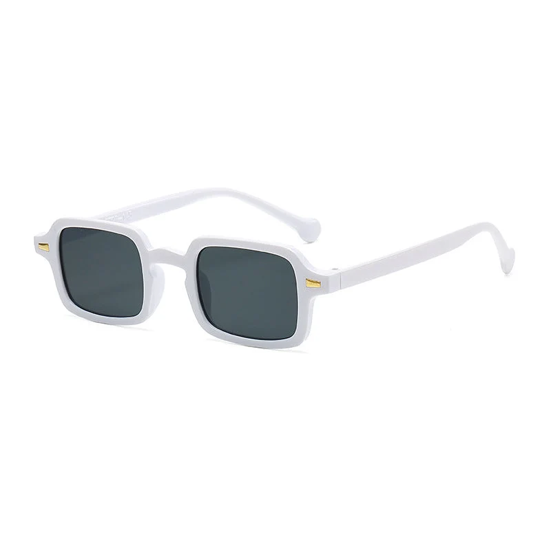 Dame geometrisk solbrille med trendy dyreprint Luvikno