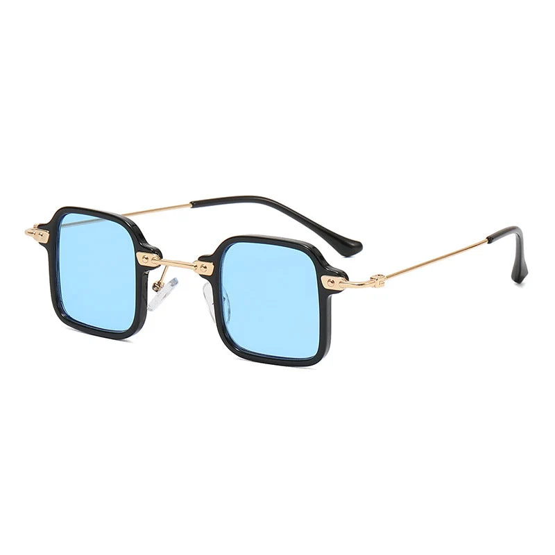 Dame geometrisk solbrille med stilfull metallramme Luvikno