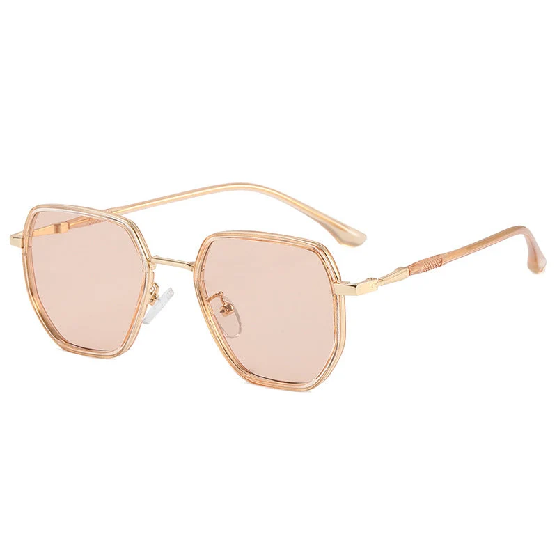 Dame geometrisk solbrille med elegant glassdesign Luvikno