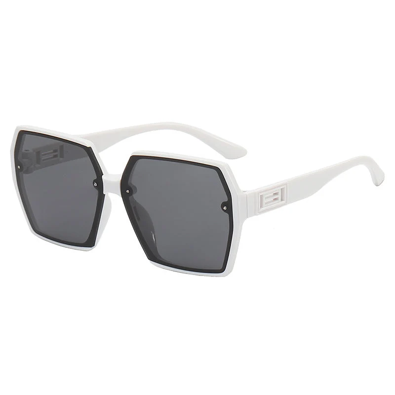 Damer Geometrisk Oversized Solbrille med moderne ramme Luvikno
