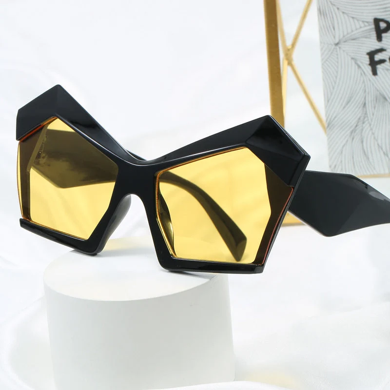 Dame geometrisk designerbrille Luvikno