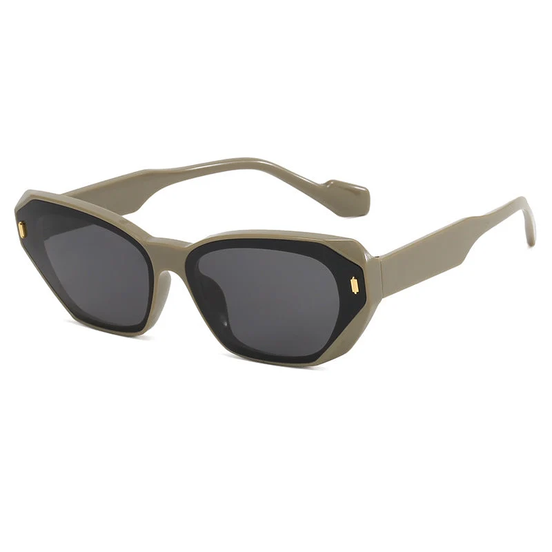 Dame geometrisk designer solbrille med markant ramme Luvikno