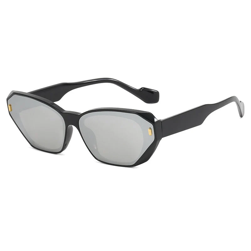 Dame geometrisk designer solbrille med markant ramme Luvikno