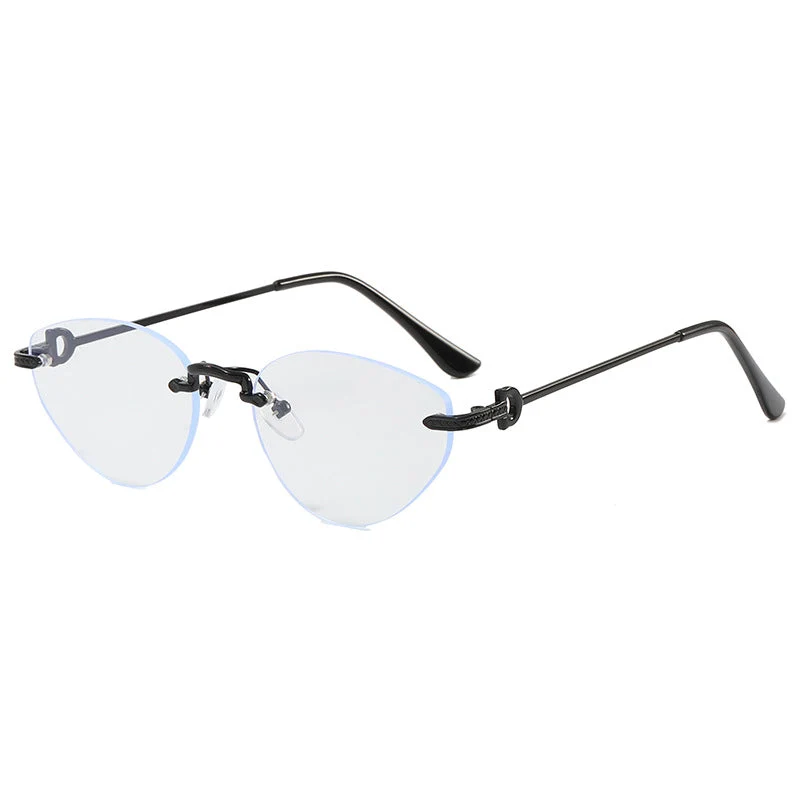 Dame Futuristisk Halvramme Solbrille Luvikno