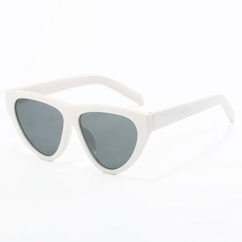 Dame futuristisk Cat-Eye solbrille med høykvalitets plastikkramme Luvikno