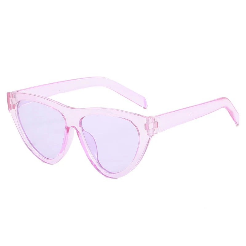 Dame futuristisk Cat-Eye solbrille med høykvalitets plastikkramme Luvikno