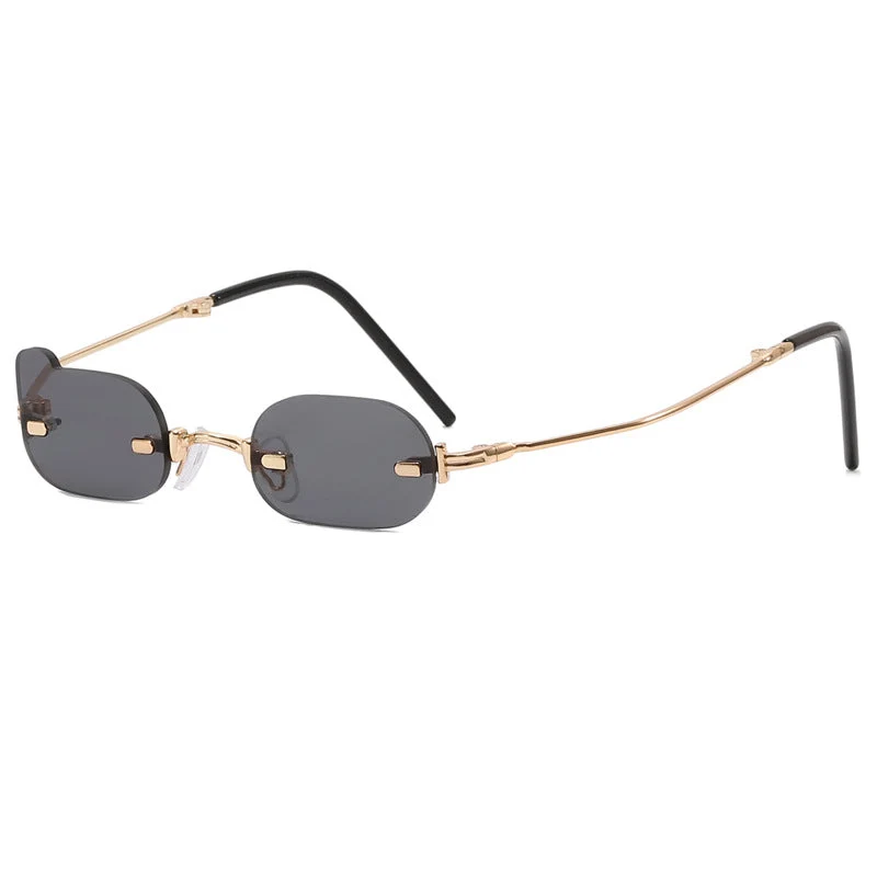 Damer eksklusiv modisk solbrille med glinsende metallramme Luvikno