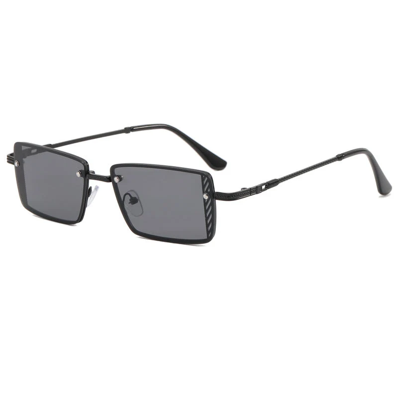 Dame Elegant kvadratisk solbrille med raffinerte rammedetaljer Luvikno