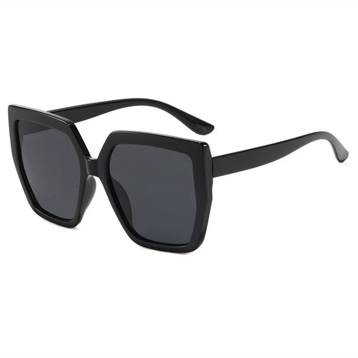 Damen elegant oversized solbrille med luksuriøs ramme Luvikno