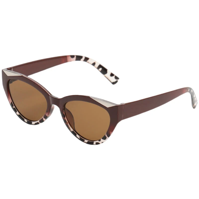 Dame elegant Cat-Eye solbriller med luksuriøse detaljer Luvikno