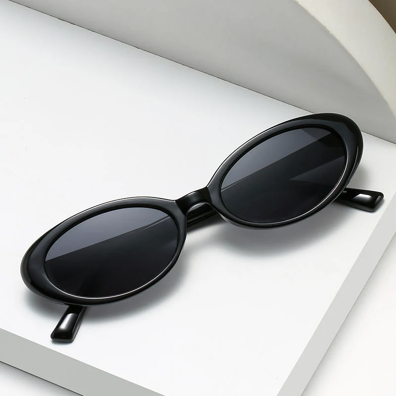 Dame elegant Cat-Eye solbriller med unik dyreprint Luvikno