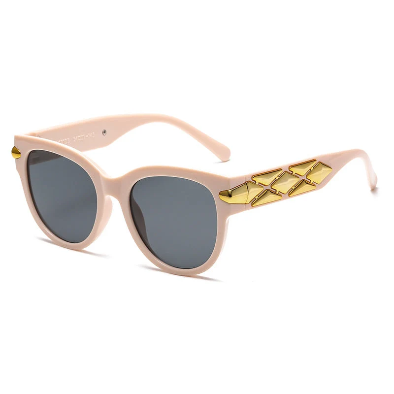 Dame designer solbrille med innovativ, detaljert ramme Luvikno