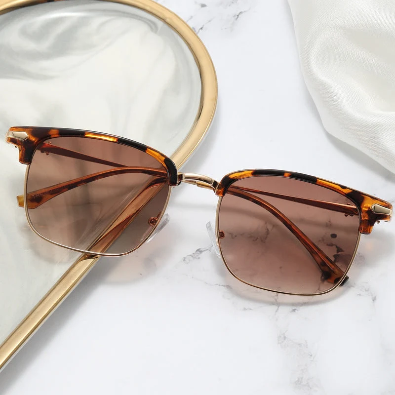 Dame Designer-solbrille med edel ramme Luvikno
