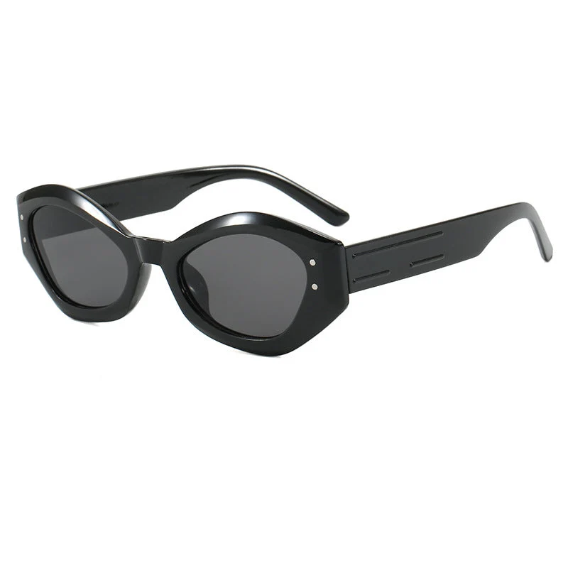 Dame Cat-Eye solbriller med moderne design og bred ramme Luvikno
