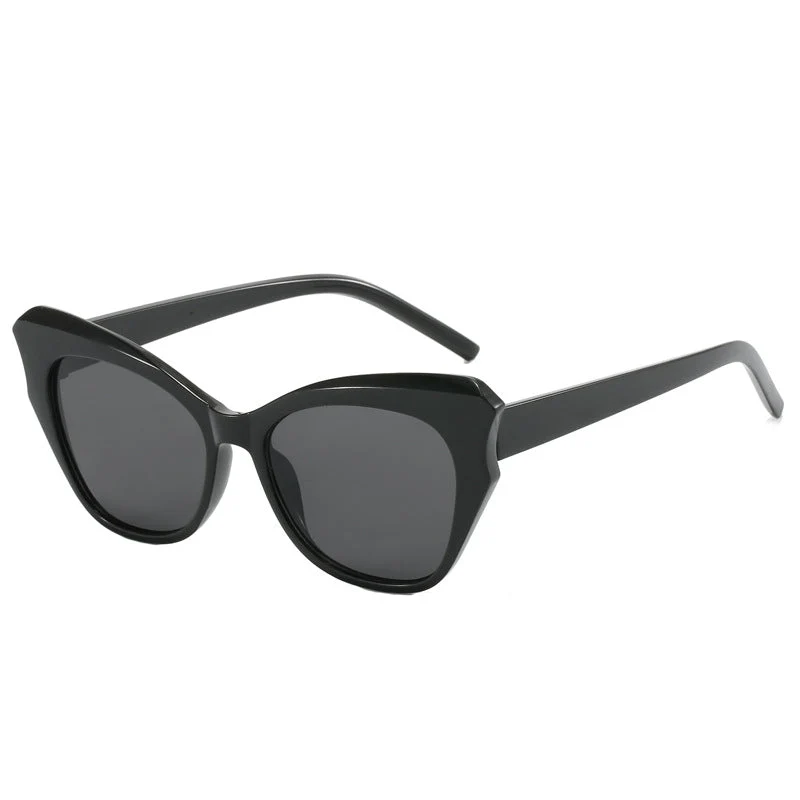 Damen Cat-Eye solbriller med ekstravagant speilingsdesign Luvikno