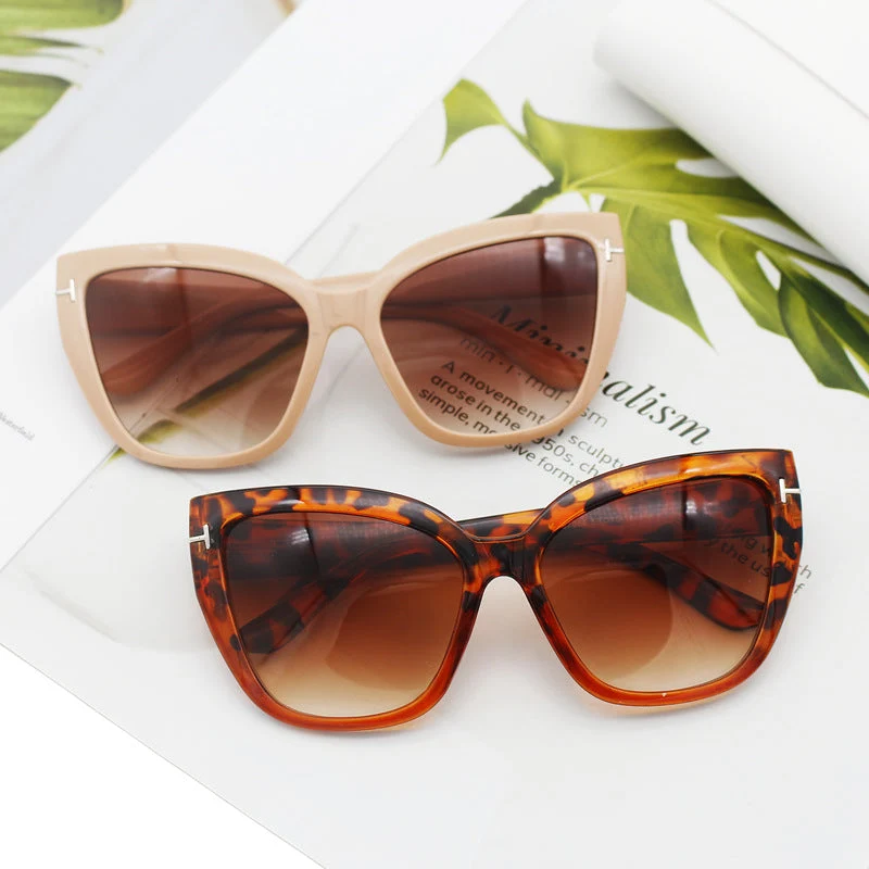 Dame Cat-Eye solbriller med elegante aksenter Luvikno