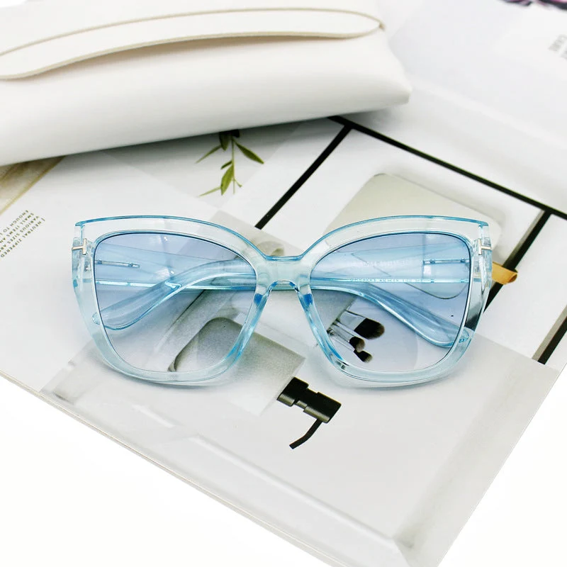 Dame Cat-Eye solbriller med elegante aksenter Luvikno