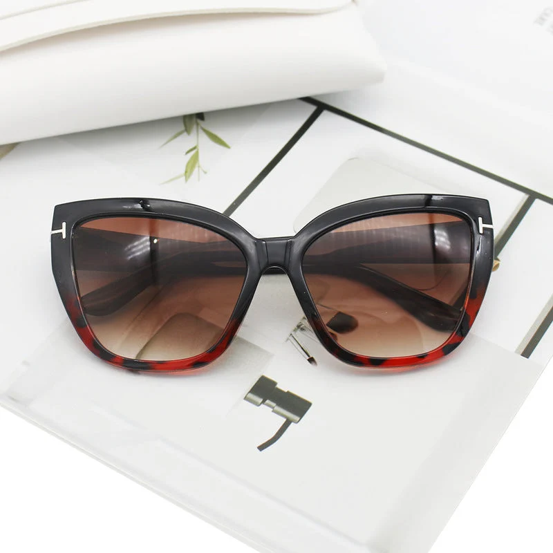 Dame Cat-Eye solbriller med elegante aksenter Luvikno