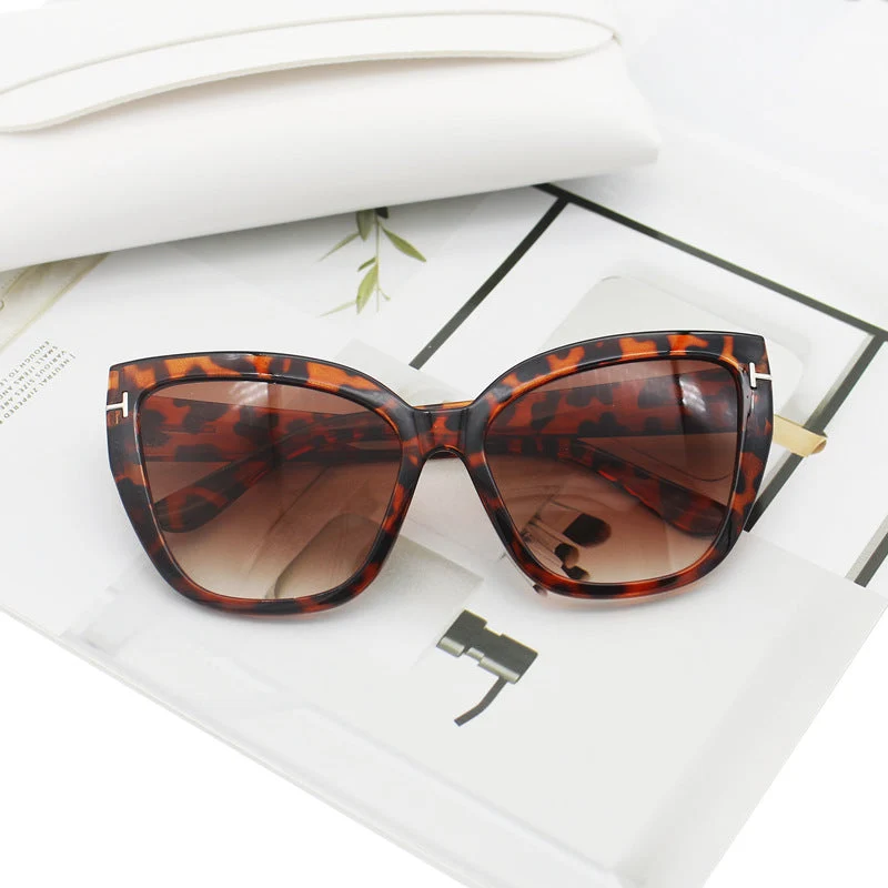 Dame Cat-Eye solbriller med elegante aksenter Luvikno