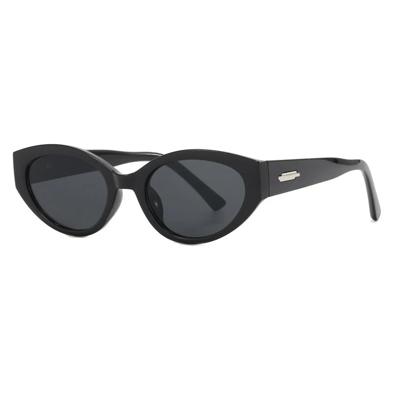 Dame Cat-Eye solbriller med elegant plastinnramming Luvikno