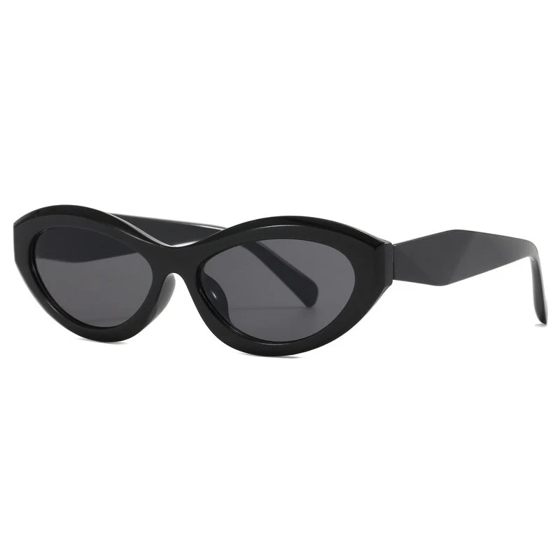 Dame cat-eye solbriller med bred ramme og UV-beskyttelse Luvikno