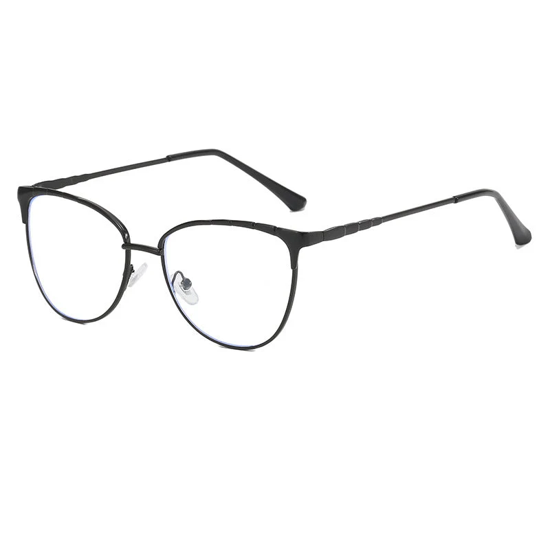 Dame Cat-Eye briller med fine metallakenter Luvikno