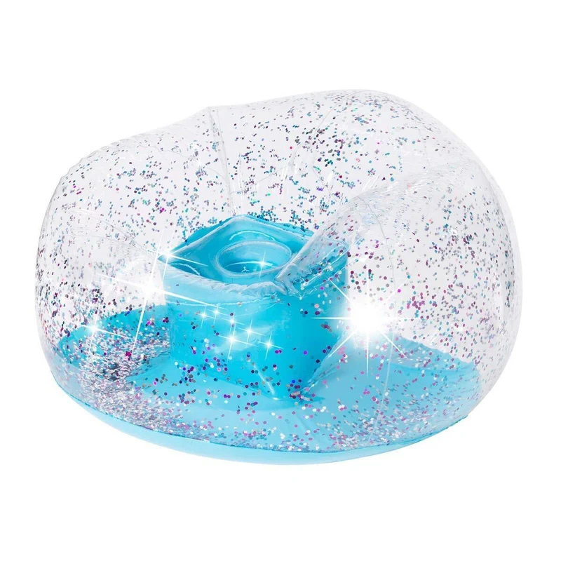 Unisex oppustbart sitteområde med glitterLuvikno