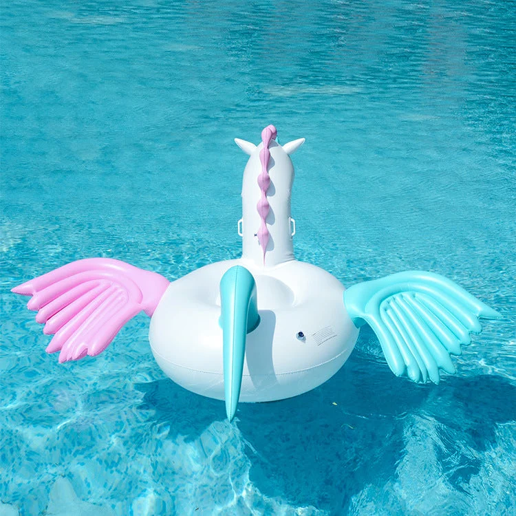 Dame inflatable unicorn svømmebasseng leke Luvikno