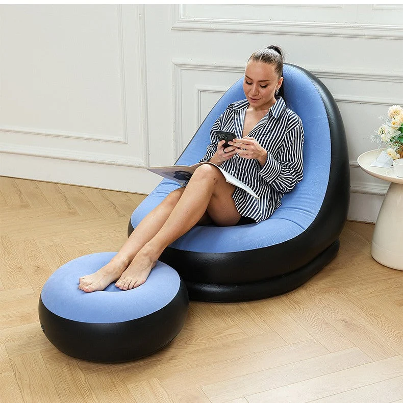 Kvinne oppblåsbar komfortsofa med ergonomisk ryggstøtte Luvikno