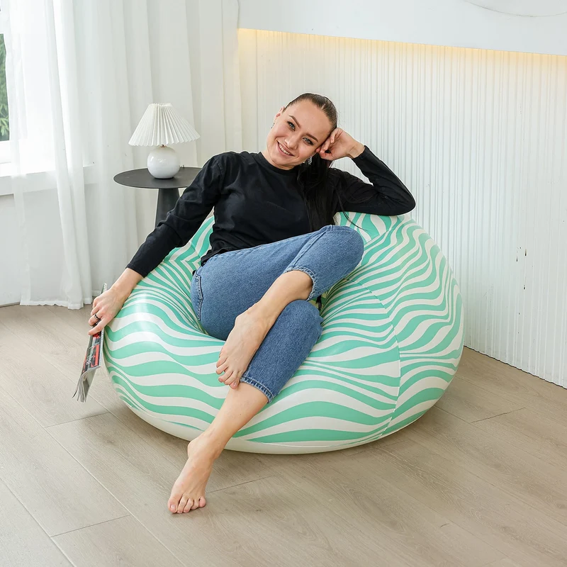Kvinne oppblåsbar komfortsofa med ergonomisk ryggstøtte Luvikno
