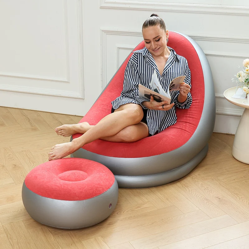 Kvinne oppblåsbar komfortsofa med ergonomisk ryggstøtte Luvikno