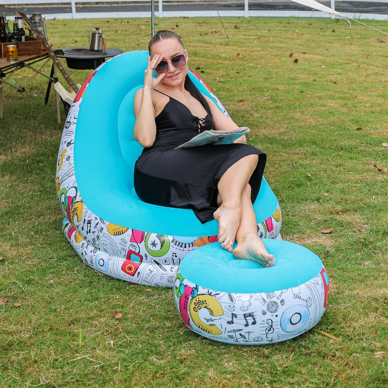Kvinne oppblåsbar komfortsofa med ergonomisk ryggstøtte Luvikno