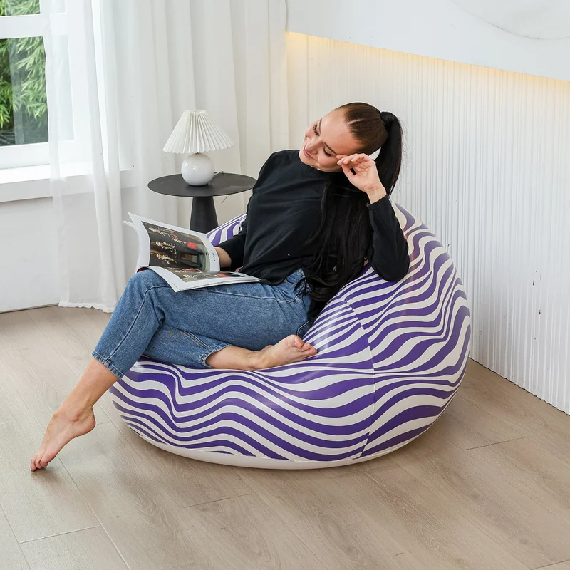 Kvinne oppblåsbar komfortsofa med ergonomisk ryggstøtte Luvikno