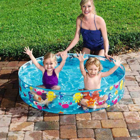 Kvinne Inflatable Barnepool med Maritimt Motiv Luvikno