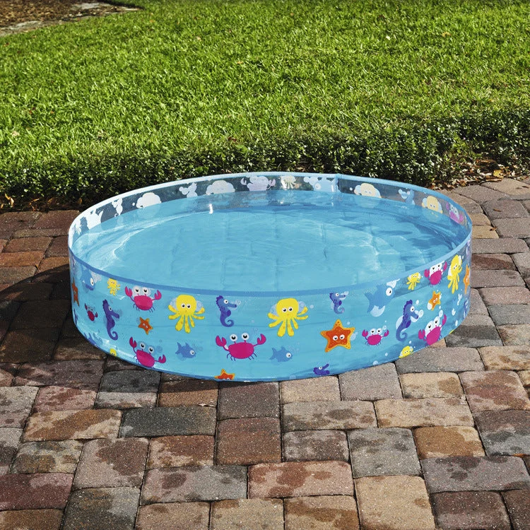 Kvinne Inflatable Barnepool med Maritimt Motiv Luvikno