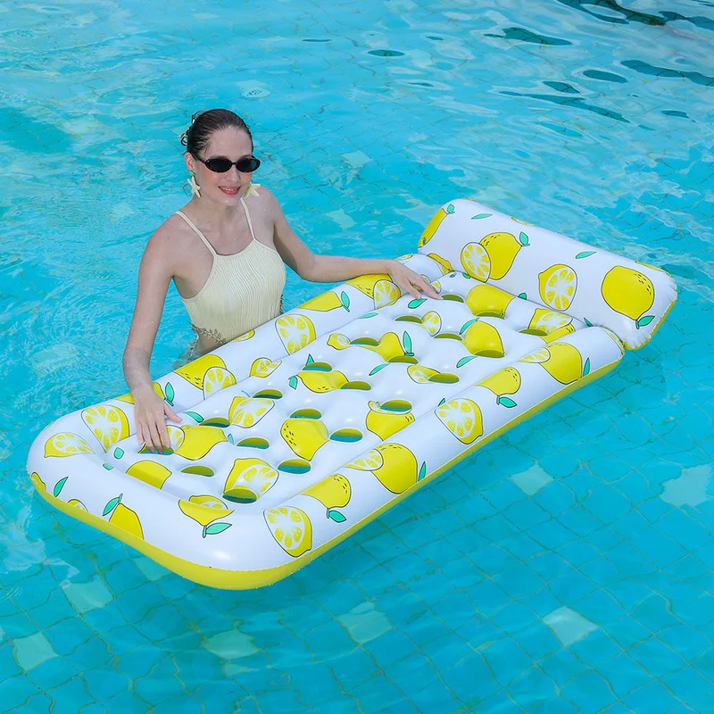 Dame Inflatable Water Lounge med Fruktig Design Luvikno