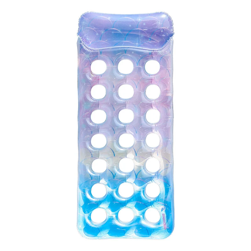 Unisex oppustbar vannlounge med luftlunker og ergonomisk hodepute Luvikno