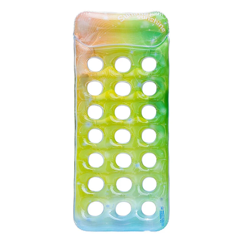 Unisex oppustbar vannlounge med luftlunker og ergonomisk hodepute Luvikno