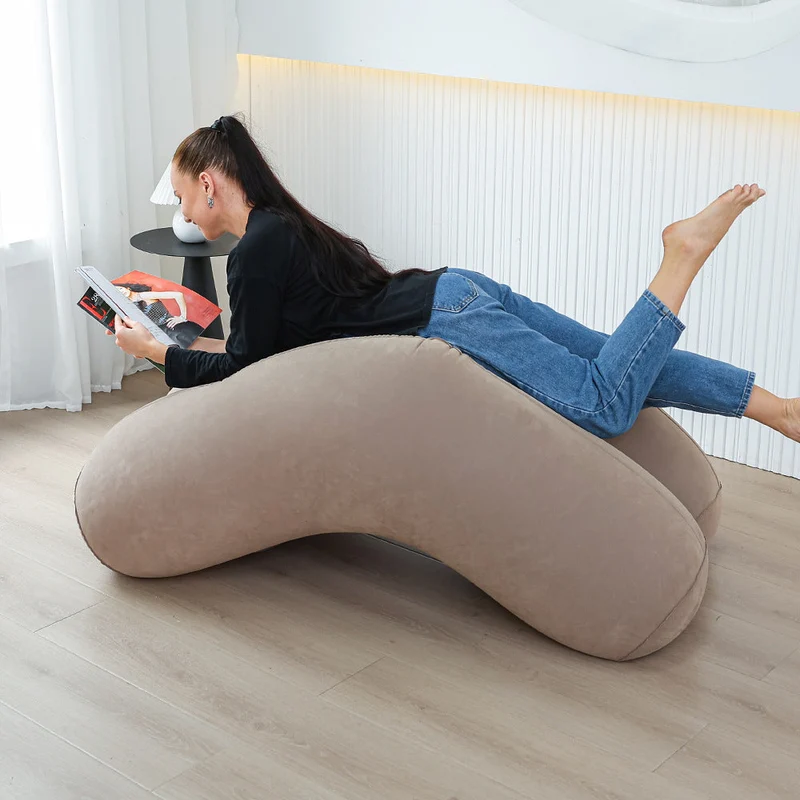 Kvinne Ergonomisk Oppblåsbar Relax Lounger med Hodepute Luvikno