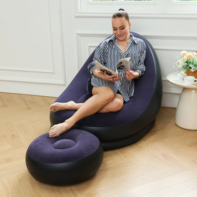 Kvinnenes oppblåsbare komfortsofa med ergonomisk ryggstøtte Luvikno