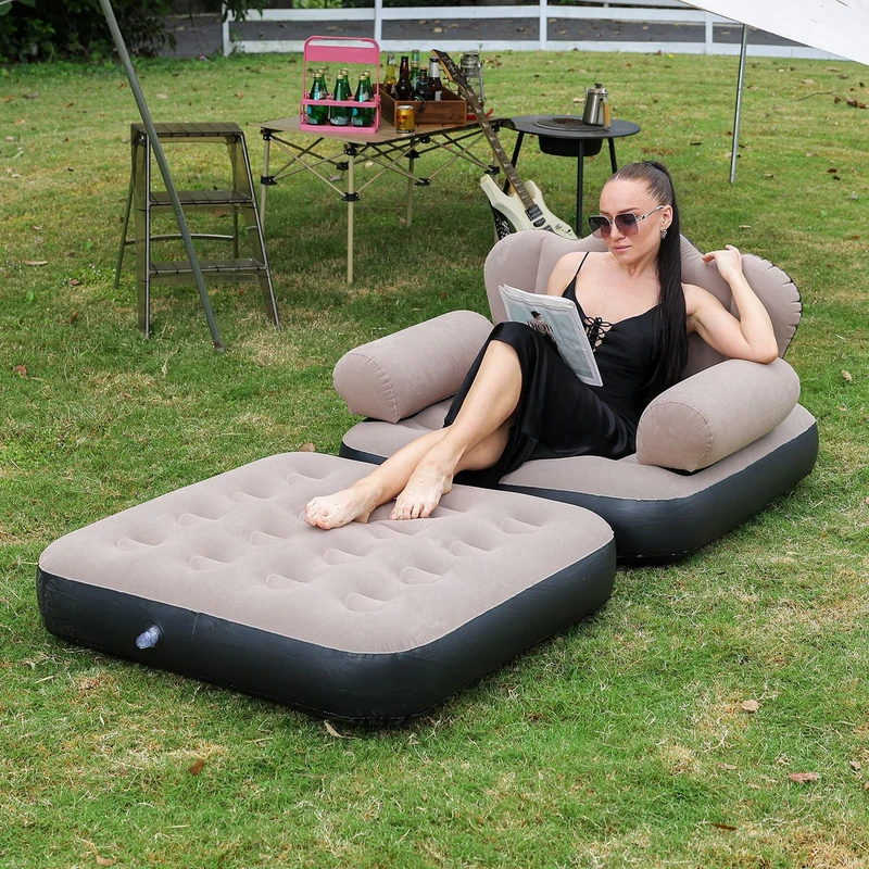 Kvinnenes oppblåsbare komfortsofa med ergonomisk ryggstøtte Luvikno